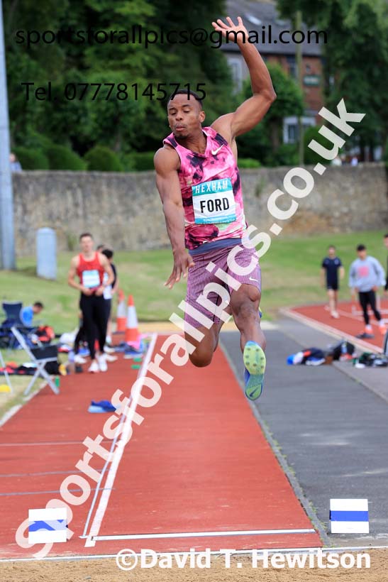 Decathlon Long Jump, 2024 EAP International Combined events, Hewcham, Northumberland.  Photo: David T. Hewitson/Sports for All Pics